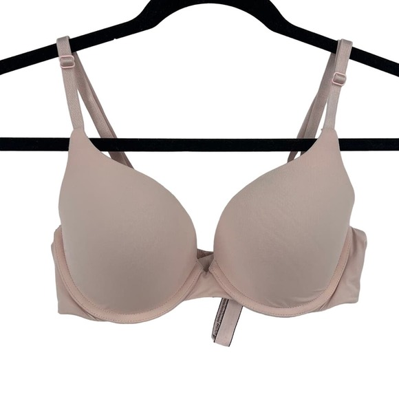 Victoria's Secret Perfect Shape Push Up Padded Wired Bra Light Pink Women's 34B - Picture 1 of 8
